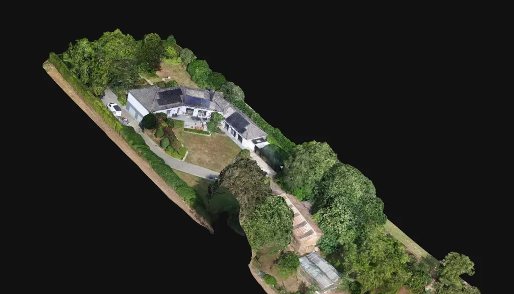 Interactive 3D view of a villa – example of a Real Estate 3D Scan by DroneView.be