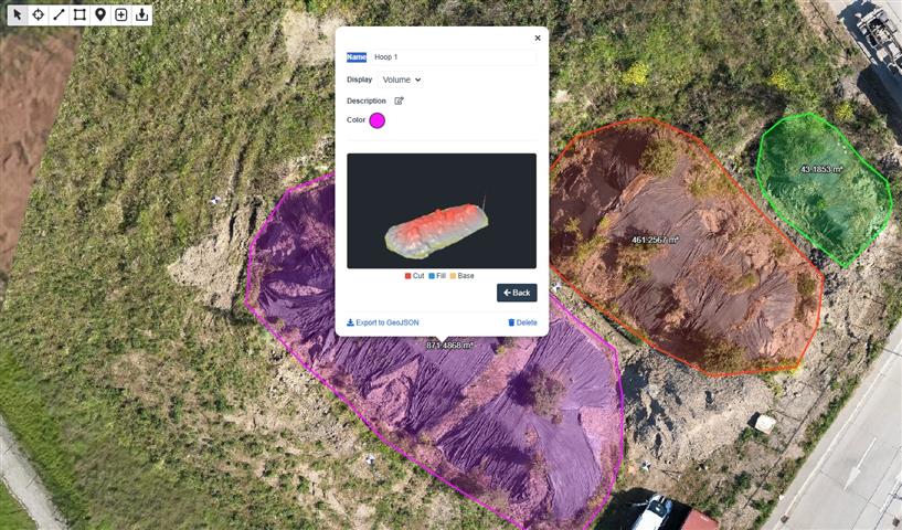 Cartographie 3D de mesure de stockpile par drone et mesure de volume de matériaux en vrac via drone RTK